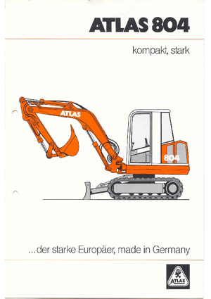 Excavatrice sur pneus Atlas 804