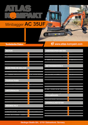 Mini Pelles Atlas Kompakt AC 35UF