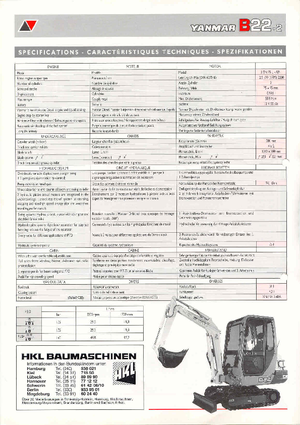 Mini Pelles Yanmar B 22-2