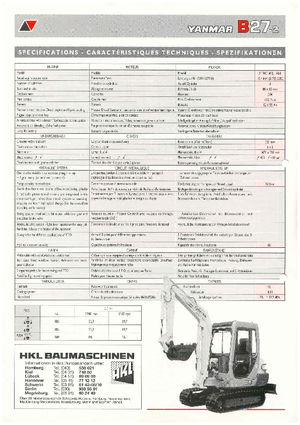Mini Pelles Yanmar B 27-2