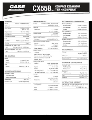 Mini Pelles Case CX55B MTS