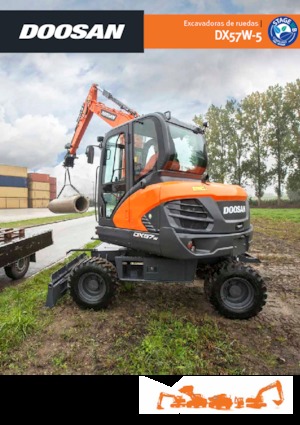 Excavatrice sur pneus Doosan DX57W