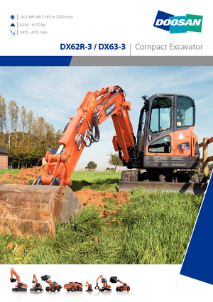Excavatrice sur chenilles Doosan DX63-3
