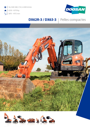 Excavatrice sur chenilles Doosan DX63-3