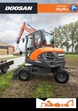 Excavatrice sur pneus Doosan DX57W-5