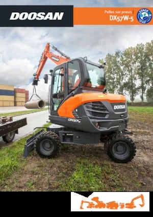 Excavatrice sur pneus Doosan DX57W-5