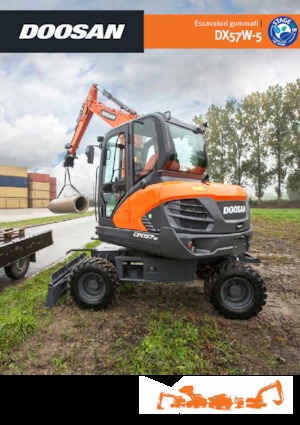 Excavatrice sur pneus Doosan DX57W-5