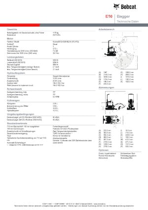 Mini Pelles Bobcat E10
