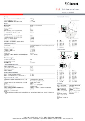 Mini Pelles Bobcat E 14