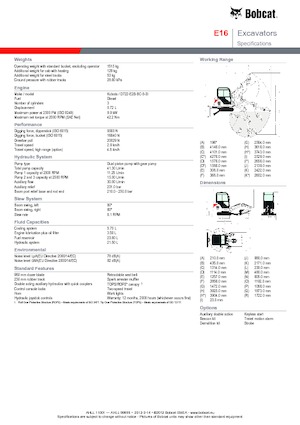 Mini Pelles Bobcat E 16