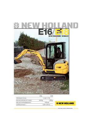 Mini Pelles New Holland E 18