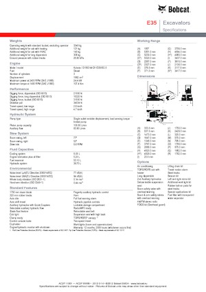 Mini Pelles Bobcat E35