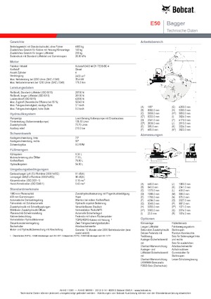 Mini Pelles Bobcat E50z