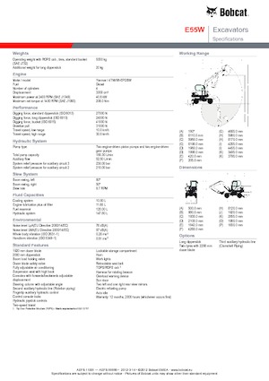 Mini Pelles Bobcat E55W