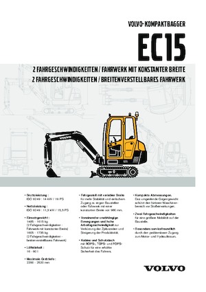 Mini Pelles Volvo EC15 XT