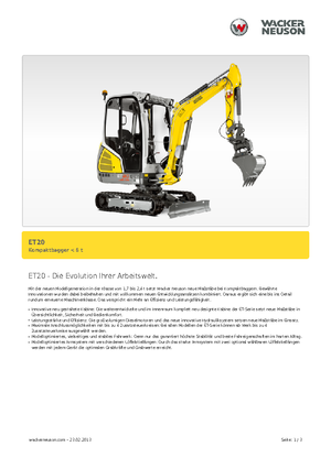 Mini Pelles Wacker Neuson ET 20