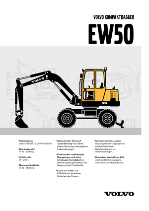 Excavatrice sur pneus Volvo EW50