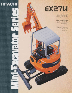 Mini Pelles Hitachi EX27U