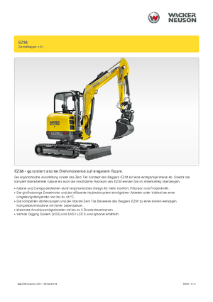 Mini Pelles Wacker Neuson EZ38