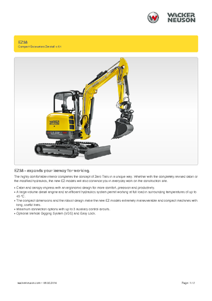 Mini Pelles Wacker Neuson EZ38