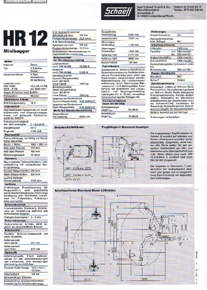Mini Pelles Terex-Schaeff HR 12