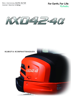 Mini Pelles Kubota KX042-4a
