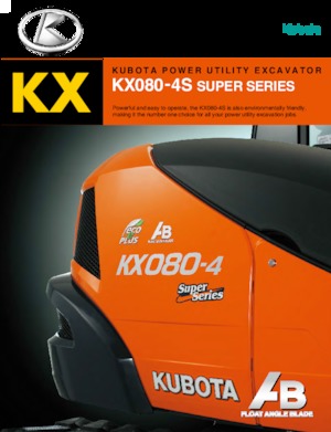 Excavatrice sur chenilles Kubota KX080-4S