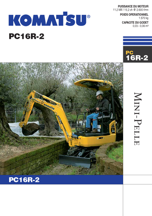 Mini Pelles Komatsu PC16R-2