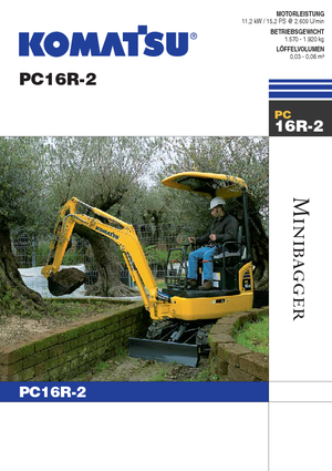 Mini Pelles Komatsu PC16R-2