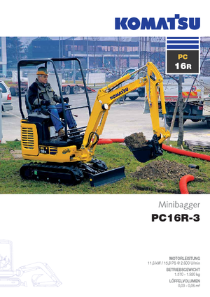 Mini Pelles Komatsu PC16R-3HS