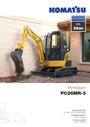 Mini Pelles Komatsu PC26MR-3