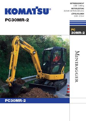 Mini Pelles Komatsu PC30MR-2