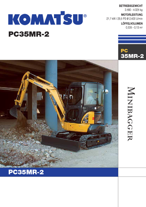 Mini Pelles Komatsu PC35MR-2
