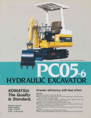 Mini Pelles Komatsu PC05-6