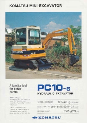 Mini Pelles Komatsu PC10-6
