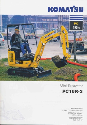 Mini Pelles Komatsu PC16R-3