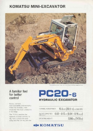 Mini Pelles Komatsu PC20-6