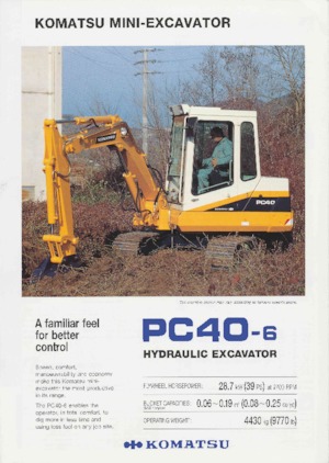 Mini Pelles Komatsu PC40-6