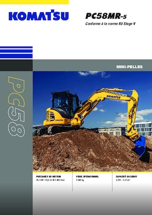 Mini Pelles Komatsu PC58MR-5E0