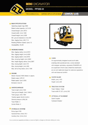 Mini Pelles PowerPlus PP35E-IX
