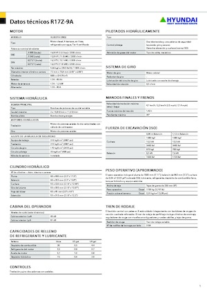 Mini Pelles Hyundai R17Z-9A