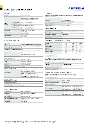 Mini Pelles Hyundai R60CR-9A