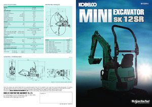 Mini Pelles Kobelco SK 12 SR 3