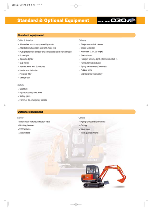 Mini Pelles Doosan Solar 030 plus