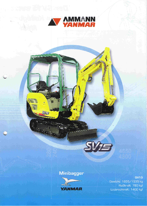 Mini Pelles Yanmar SV 15