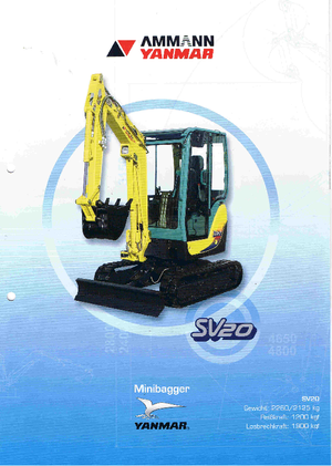 Mini Pelles Yanmar SV 20