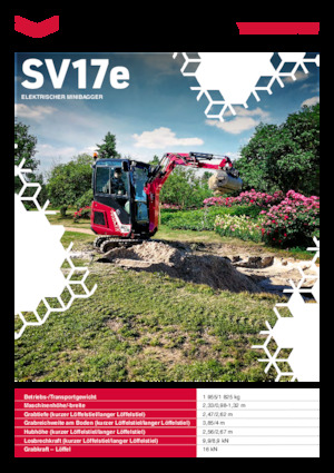 Pelles électriques sur chenilles Yanmar SV17e