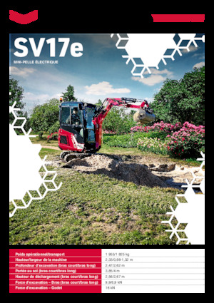 Pelles électriques sur chenilles Yanmar SV17e