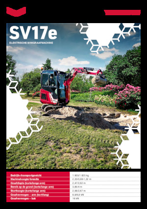 Pelles électriques sur chenilles Yanmar SV17e