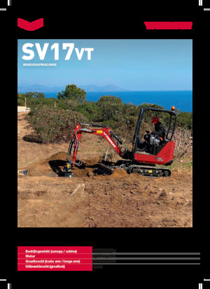 Mini Pelles Yanmar SV17VT
